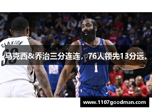 马克西&乔治三分连连，76人领先13分远。